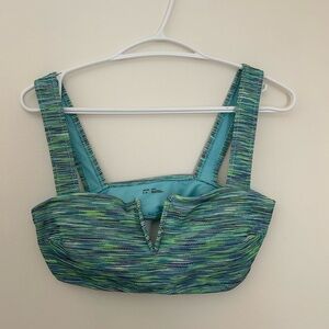 Aerie Green and Blue Bikini Top